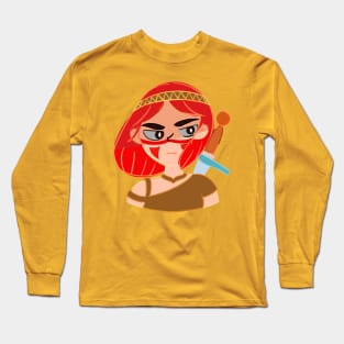 Girl with Sword Long Sleeve T-Shirt